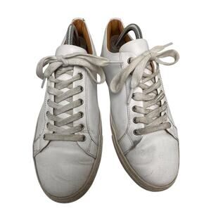 Thursday Everyday Men Size 10 White Leather Lace Up Low Top Casual Shoes Sneaker